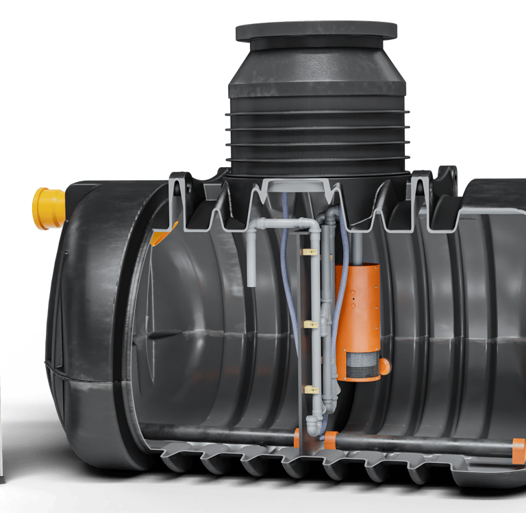 a large black and white pump with a pump