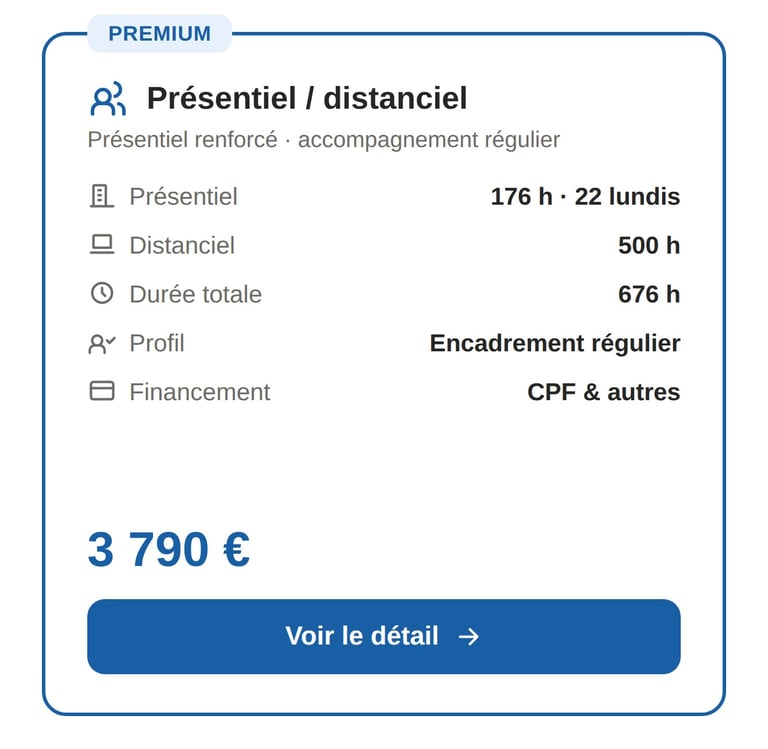 Notre offre CAP couture flou présentiel