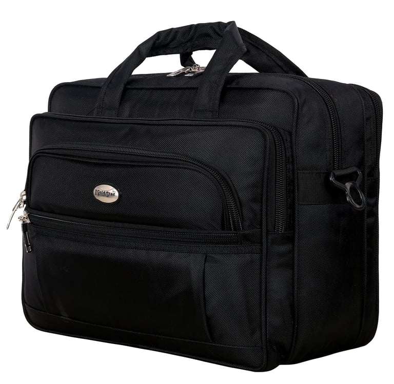 nylon fabric office bag with laptop and multiple compartments