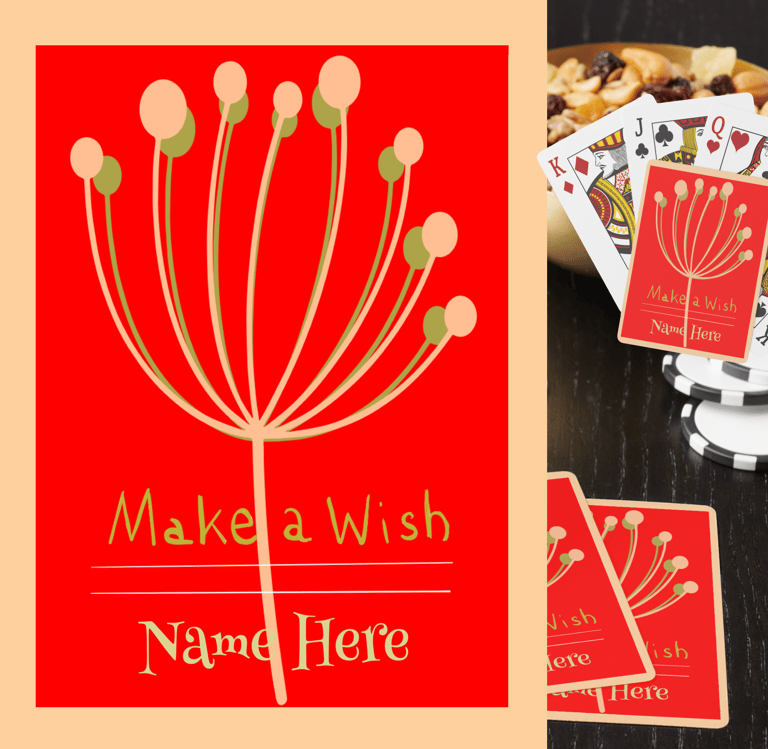 Playing Cards, Personalize Name template
