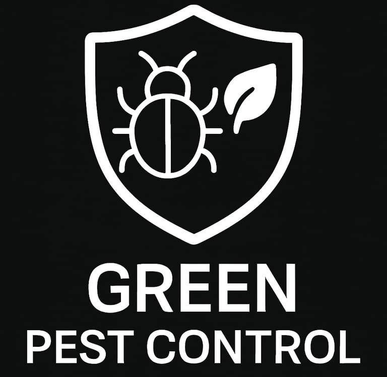 a green pest control pest control sign
