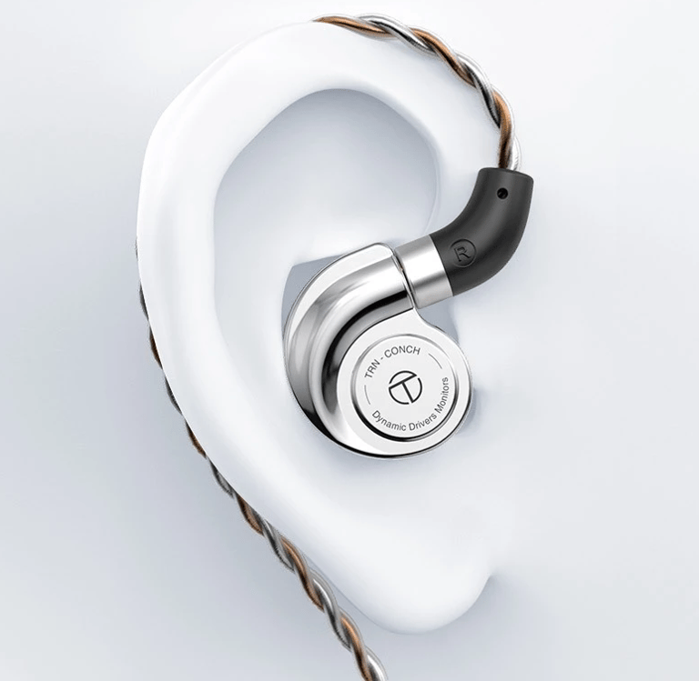 Orelha com fone TRN Conch formato ergonômico