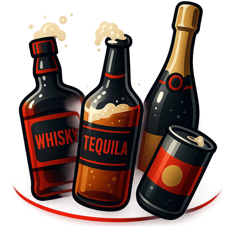 Alcool, Whisky, Vodka, Rhum, Cognac, Gin, Tequila, apéritifs, apéritif, Champagne, vins, vin rouge, 