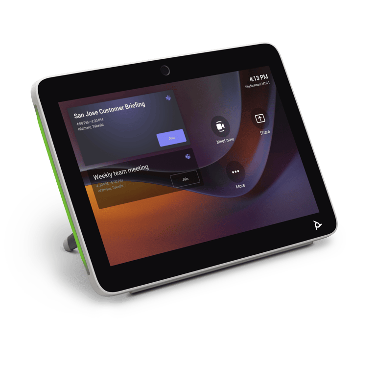 Poly TC10 touch controller for video conferencing room systems