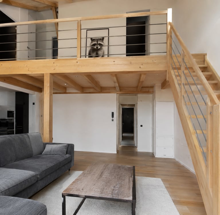 Mezzanine et escalier duplex