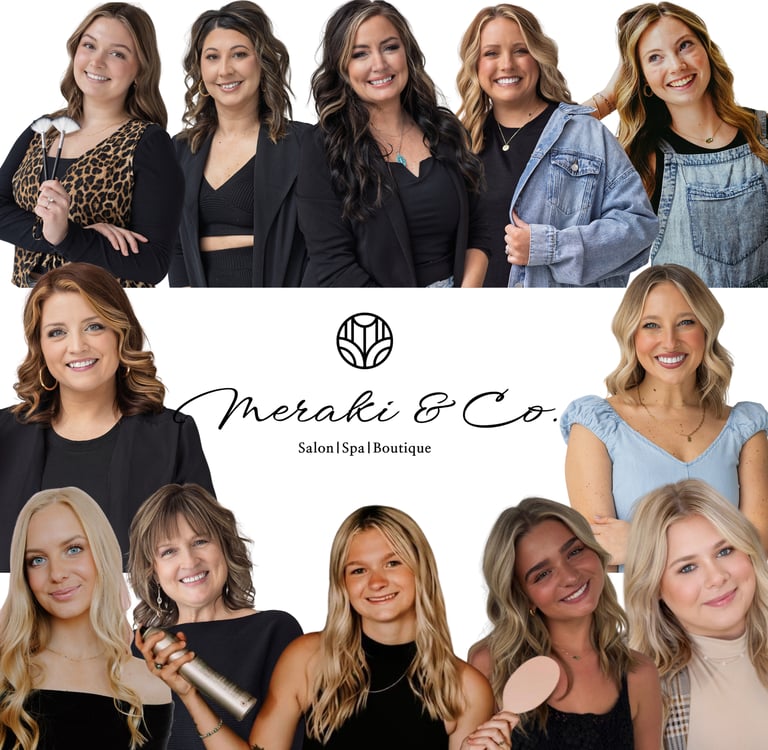 team photo Meraki and Co salon and spa greer sc 