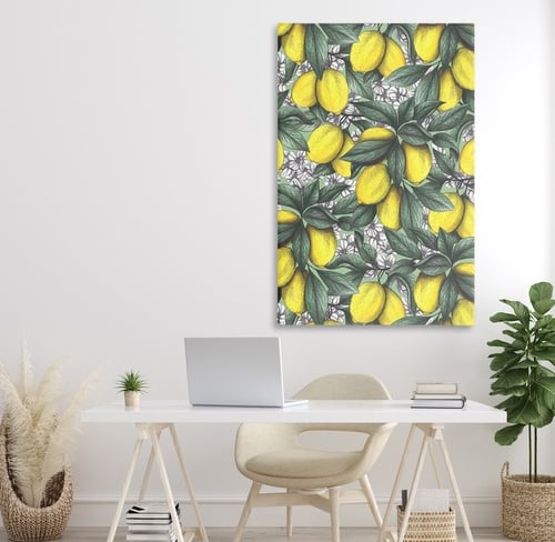 Living Room with Lemons Wall Art
