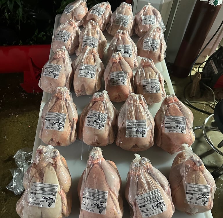 Whole Chickens Fresh from the Pasture