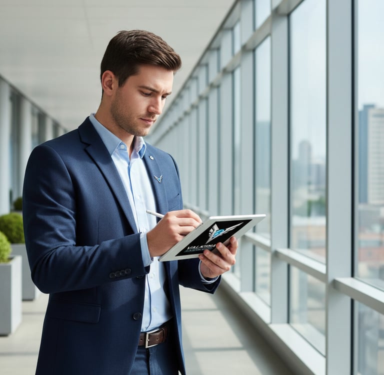 Técnico de Valkiria elite global service realizando auditoría gratuita de instalaciones y limpieza