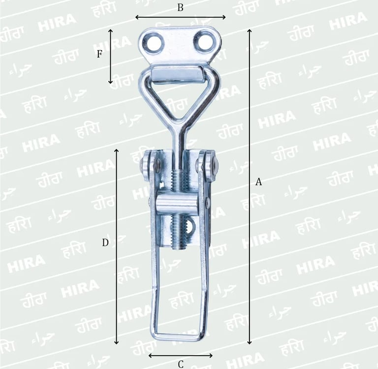 HIRA TC50 heavy duty adjustable toggle latch zinc plated