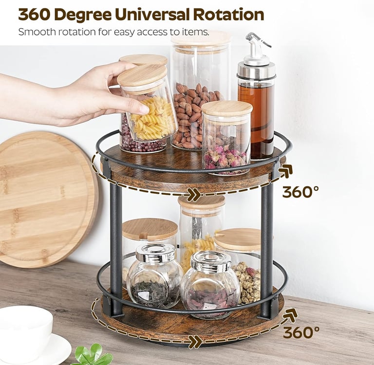 2-Tier Rotating Spice Rack
