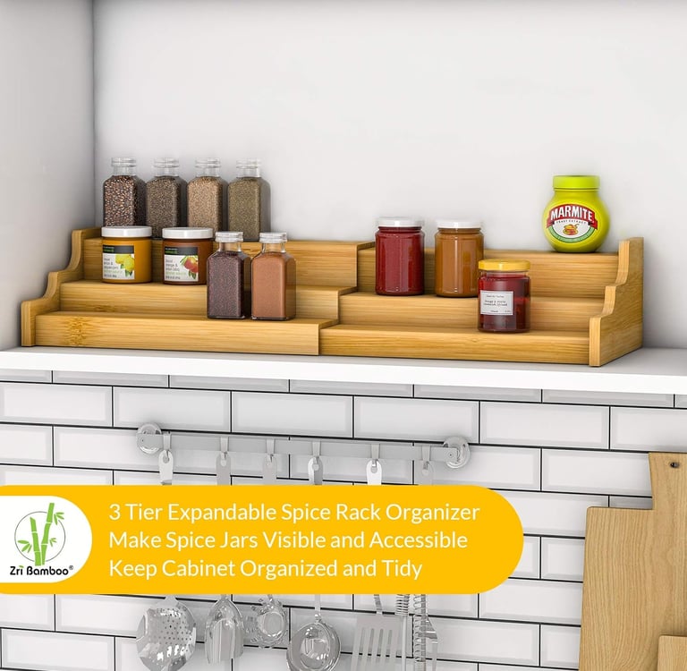 3-Tier Bamboo Organizer | Spice Rack
