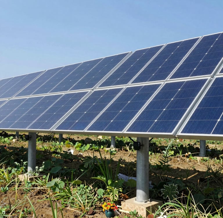 solar panel under blue sky