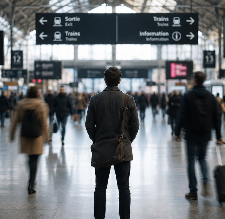 Professionnel hésitant entre reconversion et saturation professionnelle