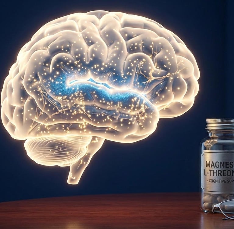 A brain and a Magnesium L Threonate vial