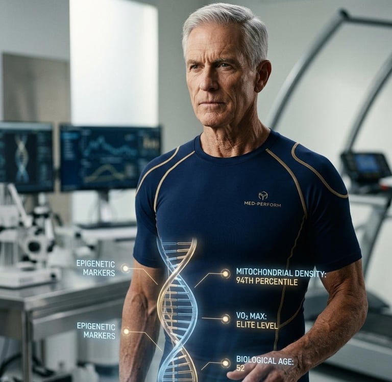 Elder man in a advanced gym