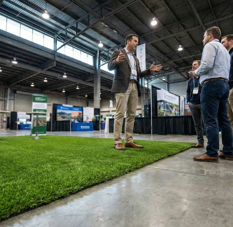 artificial turf for a tradeshow in ft lauderdale 