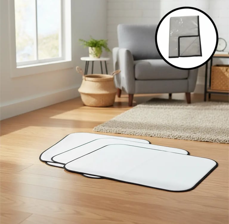 Kit 5 Tapete Higiênico Pet Lavável Preto Reutilizável