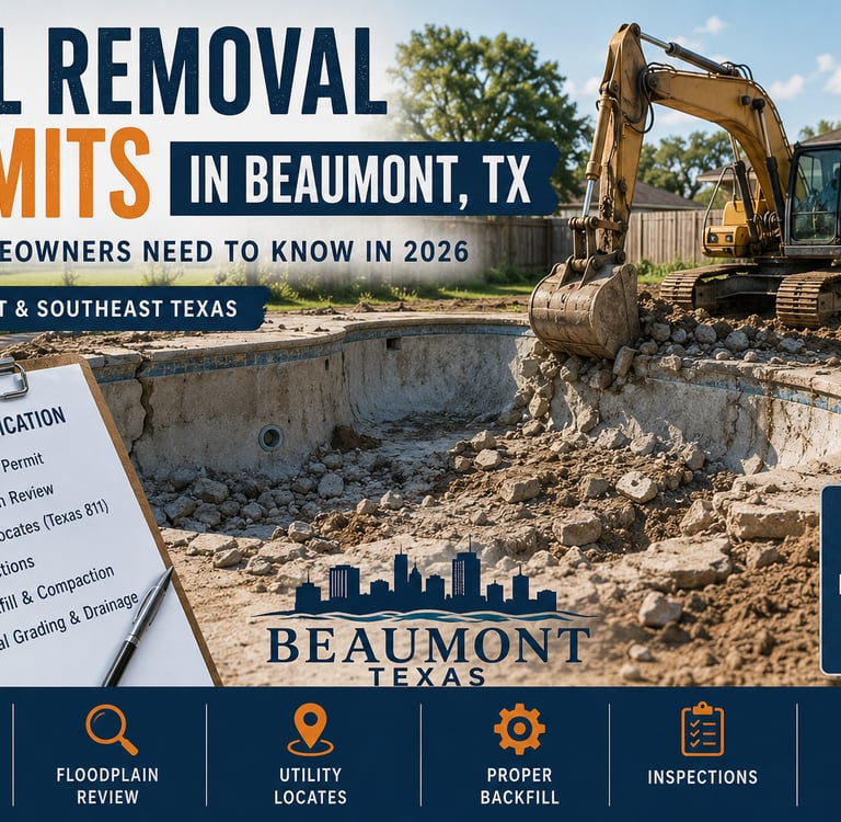 Pool Removal Permits in Beaumont, TX 2026 Requirements