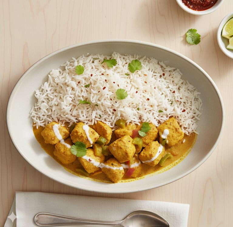 riso con pollo al curry