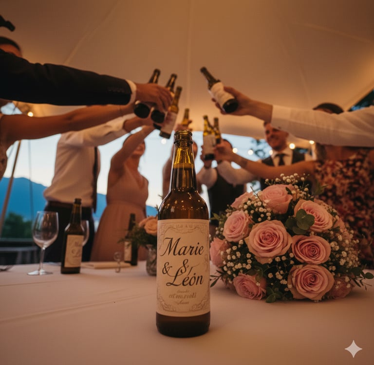 Boissons personnalisées pour mariage, bar mitzvah