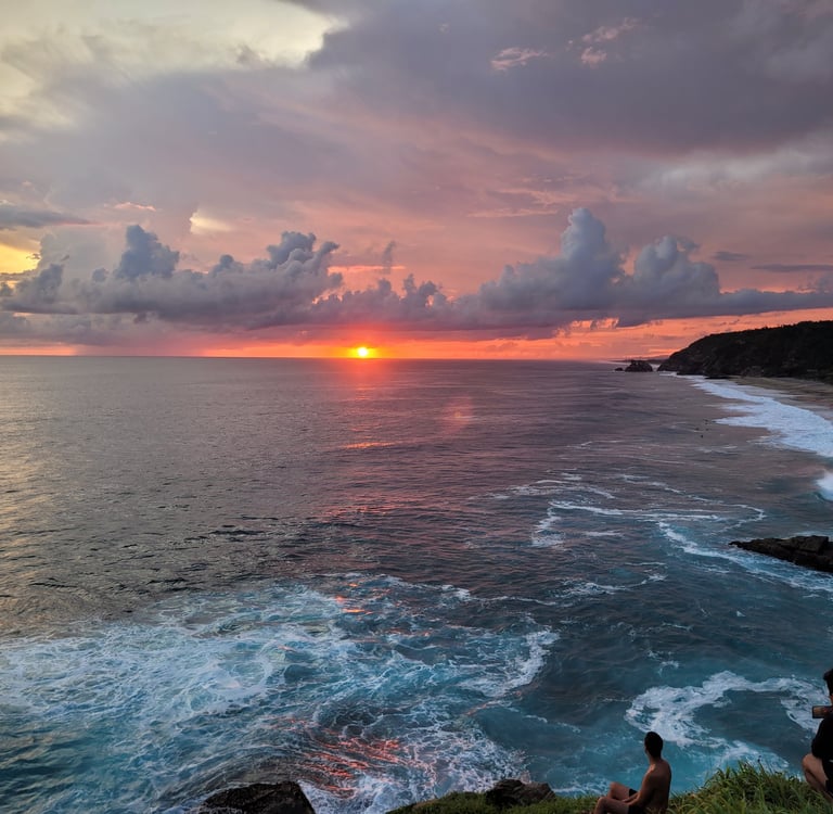 Puesta de sol en Punta cometa Mazunte
