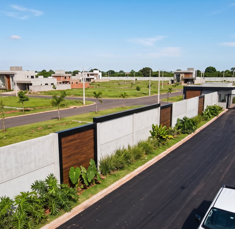 Muro pre moldado de concreto em Cuiabá - Grupo Traço