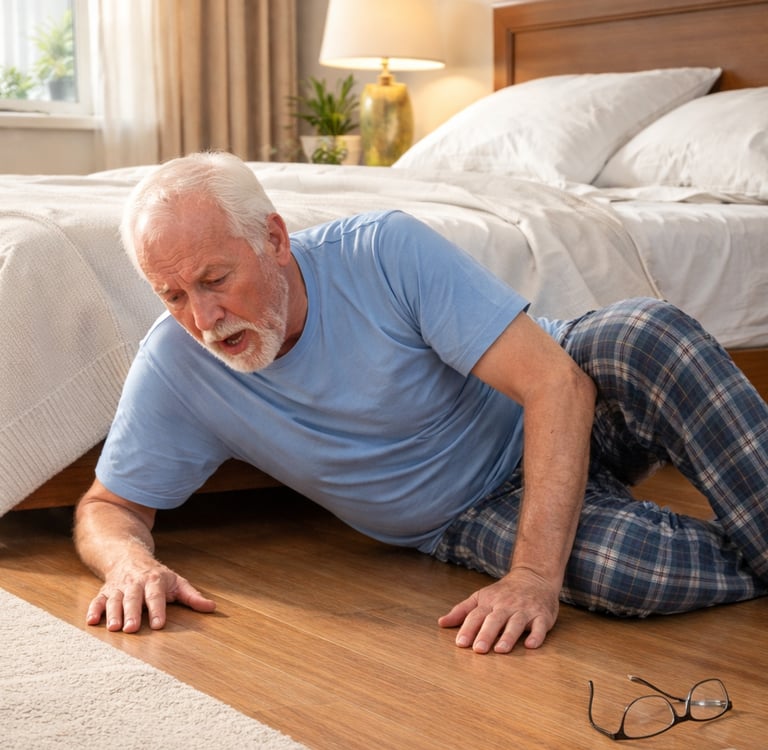 Senior Falling in their bedroom