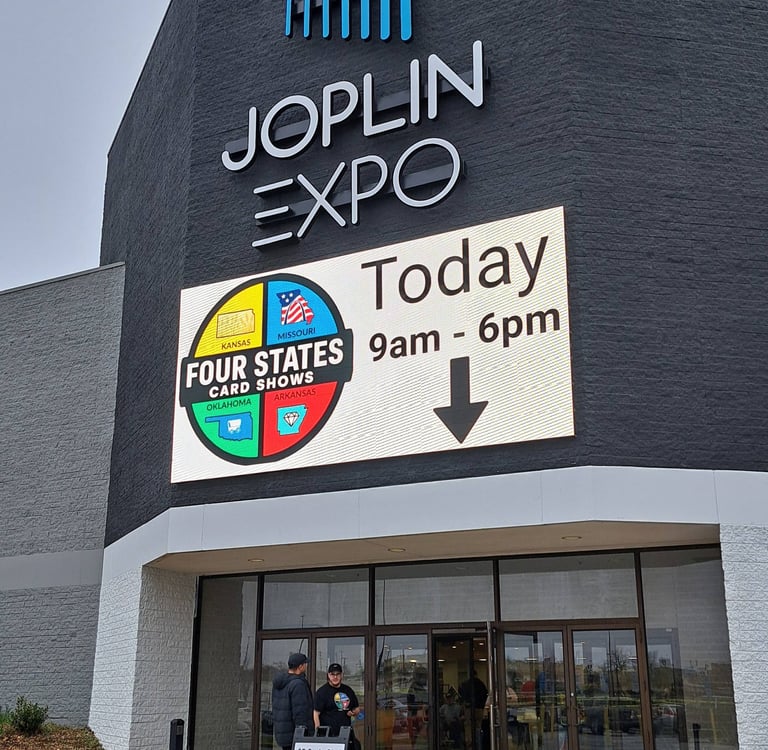 The Joplin Expo Video Board entrance to the 40,000 square foot trade show space