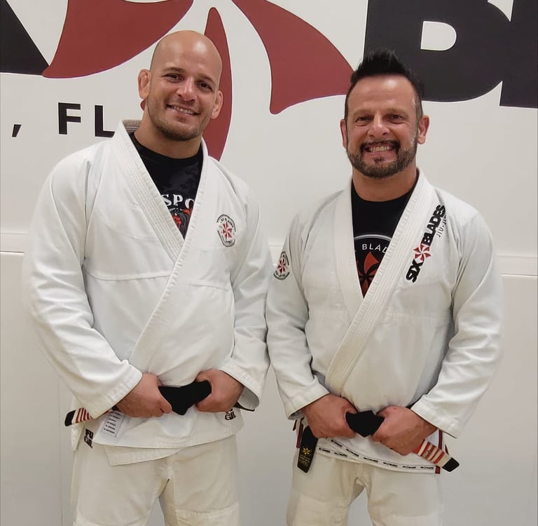Sixblades Leader and founder Xande Ribeiro with Sensei Harris