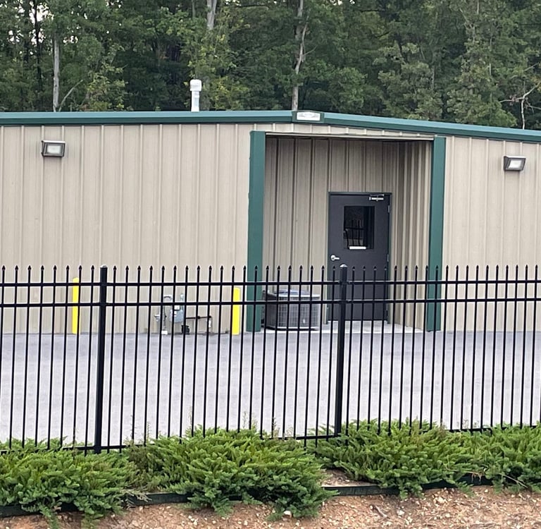 One of the buildings that houses our interior heated and or cooled units at Alcoa Road Storage Too