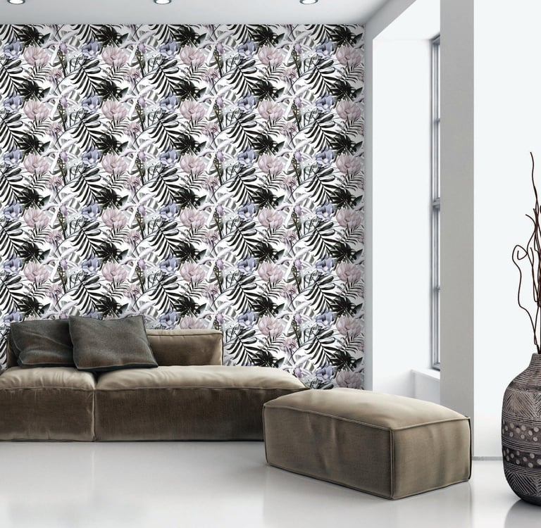 Glamorous Flower wall design on Dimense Media Matt