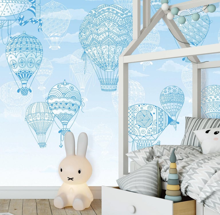 Air Baloon wall design on Dimense Media Matt