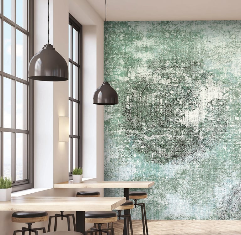 Spring Water wall design on Dimense Media Matt