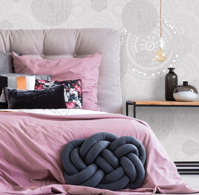 Crochet wall design on Dimense Media Matt