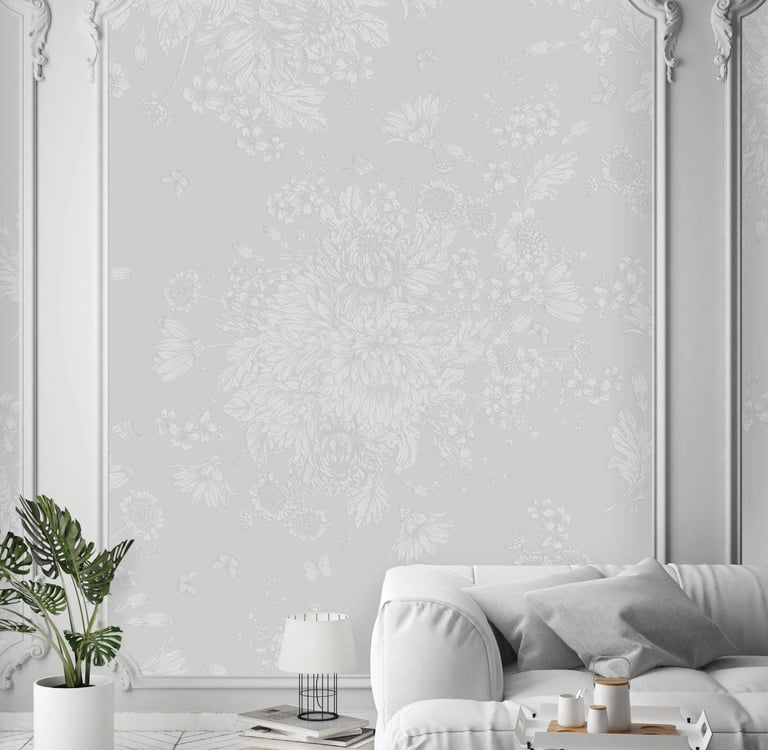 Flowers & Butterfly canvas design printed on Dimense Media Matt