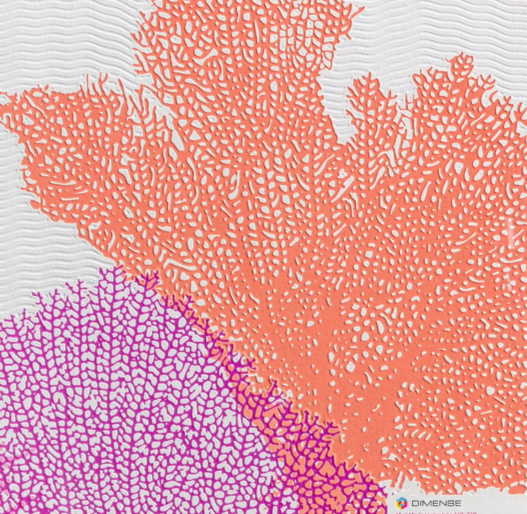 Close-up of Coral texture on Dimense Media Matt