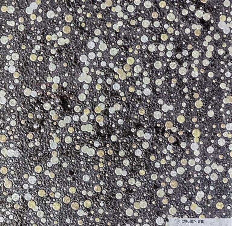 Close-up of Magic Rain texture on Dimense Media Silver