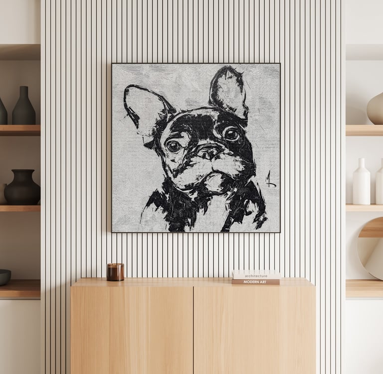 Textured canvas art prints with embossed surface