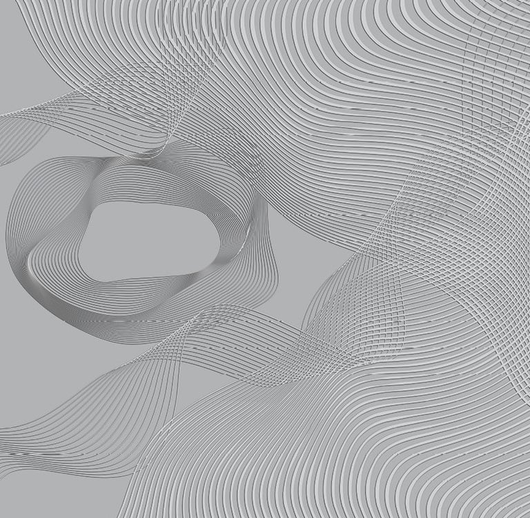 Close-up of Waves texture on Dimense Media Silver and Matt