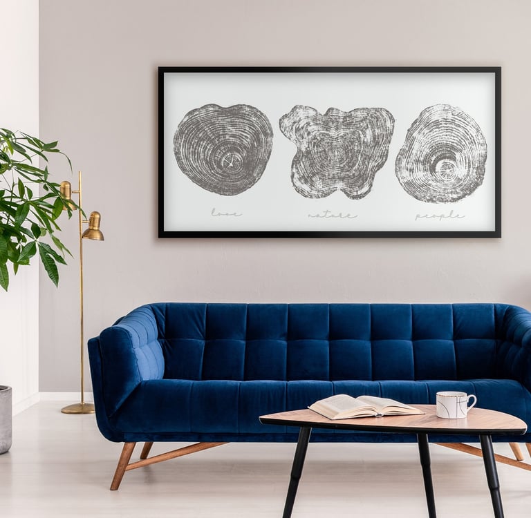 People Love Nature canvas design printed on Dimense Media Suede