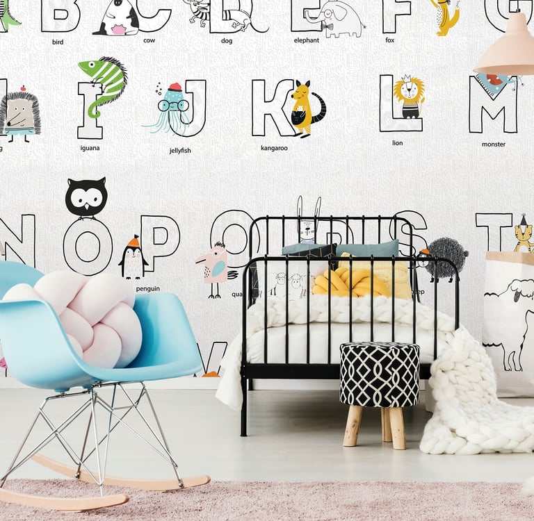 Animal ABC canvas design printed on Dimense Media Matt