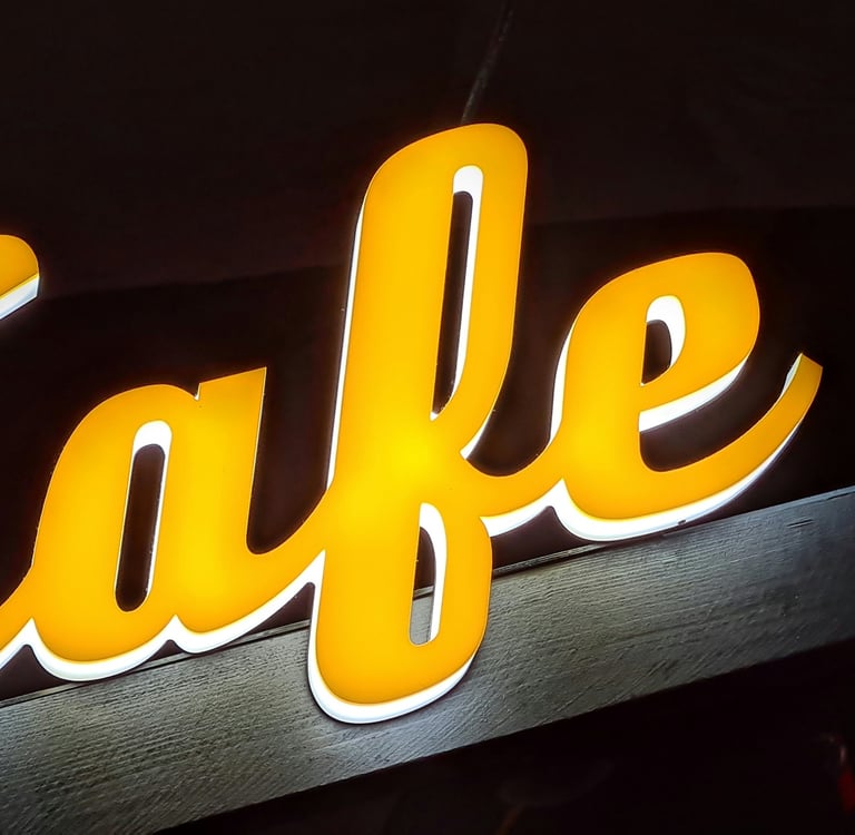 Backlit signage uv printing