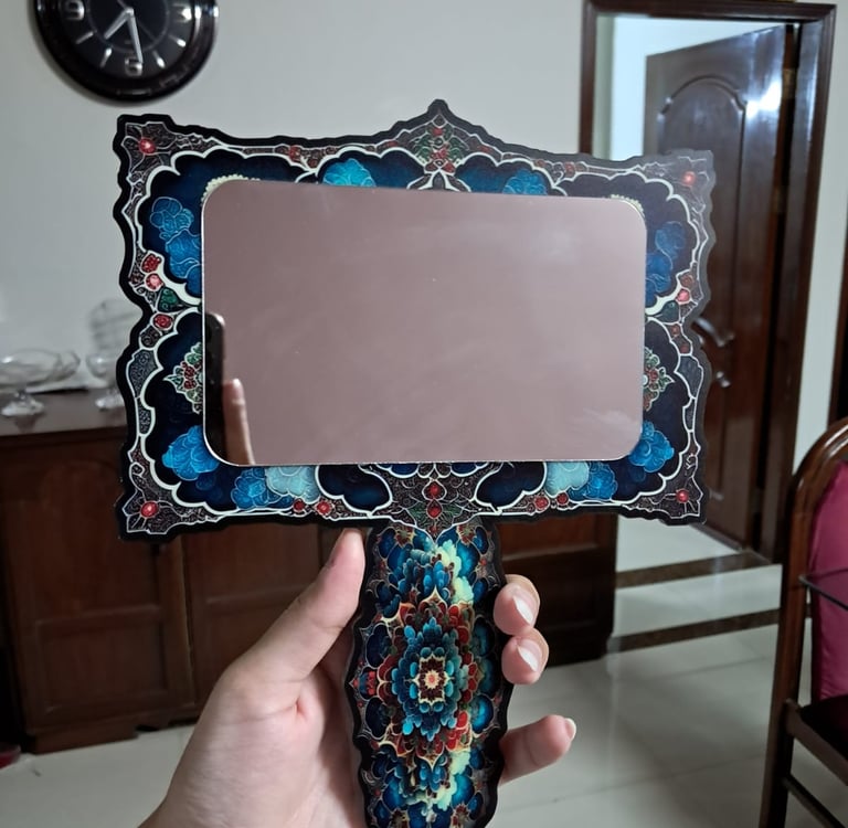 customizable acrylic hand mirror