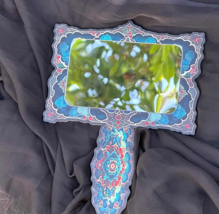 custom acrylic hand mirror for birthdays