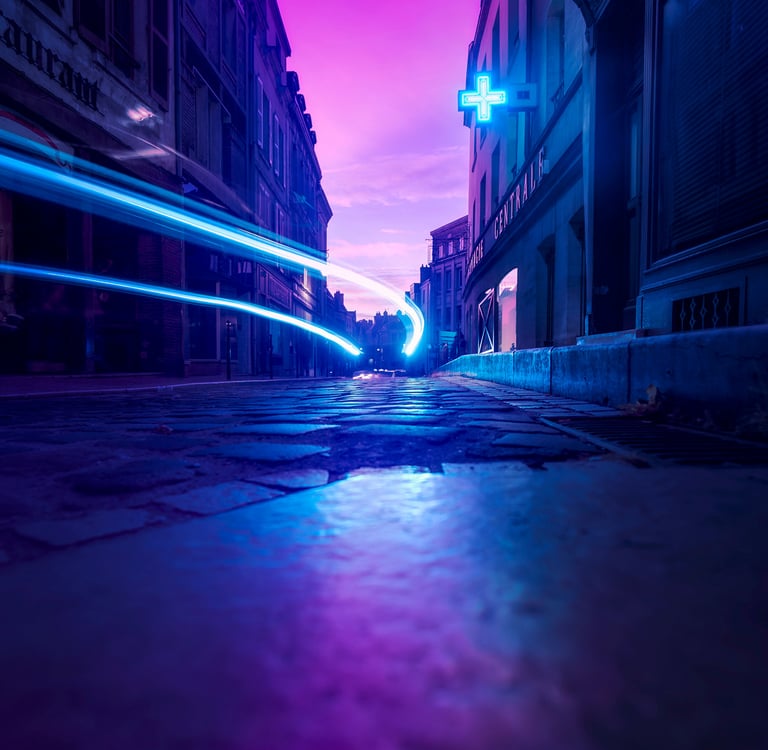 Paysage urbain graphique et architectural par David Keochkerian