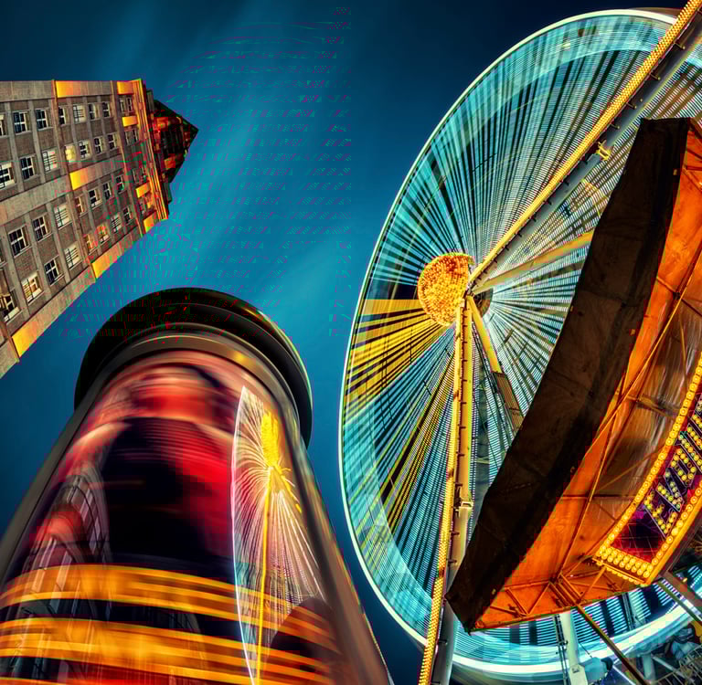 Paysage urbain graphique et architectural par David Keochkerian