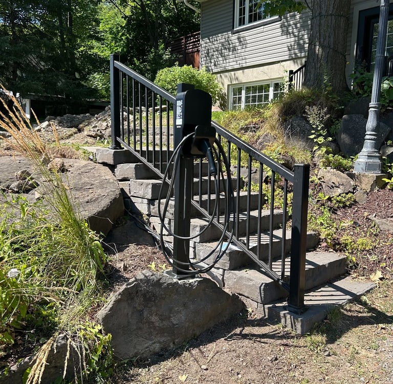 Entrepreneur électricien, à Qubec et Lévis, installation une borne de recharge.