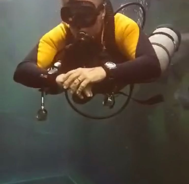 Sidemount en Acuarium Zaragoza. Foto @divesoul_