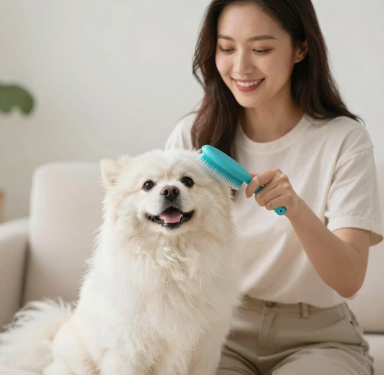 woman in white robe holding hair blower